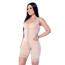 Cinta Macacão Modeladora Curta Alça Larga Compressor Barriga