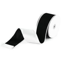 Cinta Mayreel Bicolor Negra y Blanca Reversible de 6.35 cm de Ancho