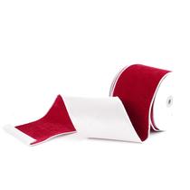 Cinta MAYREEL Bicolor Roja y Blanca Reversible de Terciopelo Francés de 10 m