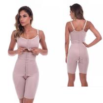 Cinta Modelador Short Bipartida Para Pós Cirurgia Lipo Super Confortável - Cor Chocolate
