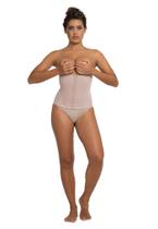 Cinta Modeladora Abdominal com Colchetes e Barbatanas (Mini-Mini Bege)