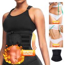 Cinta Modeladora Ajustável Redutor de Medidas Efeito Sauna Abdomem Seca Gordura Localizada