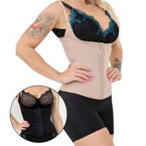 Cinta Modeladora C/ Colchetes e Alça Reforçada em Cetinete Alta Compressão