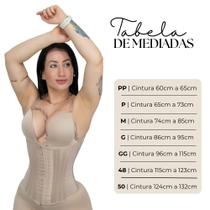 Cinta Modeladora Corselet Colimbiana 20 Barbatanas Colchete Aço