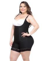 Cinta Modeladora de Alta Compressão Body Com Alça com Ziper