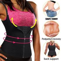 Cinta Modeladora de Cintura com Zíper Colete Dupla e Compressão