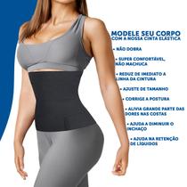 Cinta Modeladora ELASTICO Alta Compressão INVISÍVEL Queima Gordura