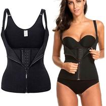 Cinta Modeladora Feminina Colete Ziper Corselet Com Alça Top XXL