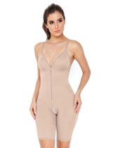 Cinta modeladora feminina corpo inteiro com zíper - pós cirurgica alta compressão