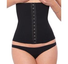 Cinta Modeladora Feminina Plié Corset Alta Compressão Preta 050327