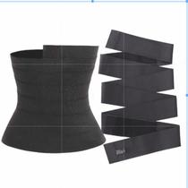Cinta Modeladora INVISÍVEL Faixa Cintura Queima Gordura Preta Wrap Waist Trainer Tape Cinta Modeladora INVISÍVEL Faixa Cintura Queima Gordura Preta Wrap Waist Trainer Tape