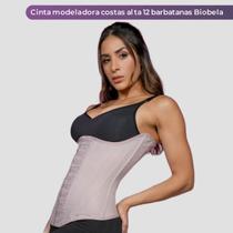 Cinta Modeladora Longa 12 Barbatanas Costas Alta Biobela