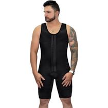 Cinta Modeladora Masculino Alta Compressão Tecido Cetinete