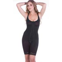 Cinta Modeladora Pós Cirúrgica Curta com Alça Fina Cor Preto