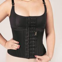 Cinta modeladora redutora de medidas zero barriga afina a cintura 18 barbatanas com top