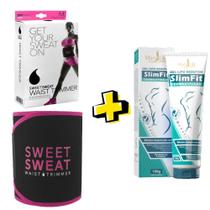 Cinta Modeladora Redutora Neoprene Sweet Sweat + Gel Termo Ativado Slim Fit