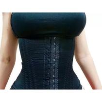 Cinta Modeladora Reduz Medidas 12 Barbatanas REFORÇADA 2 Ajustes PRETO M