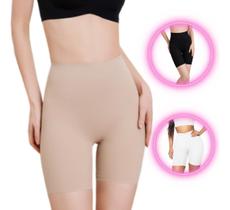 Cinta Modeladora Shorts Alta Compressão Cintura Alta Bege Gg
