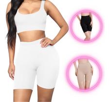 Cinta Modeladora Shorts Compressão Cintura Alta Branco M Cinta Modeladora Shorts Compressão Cintura Alta Branco M