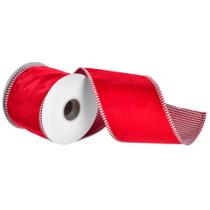 Cinta Navideña Vickerman de Terciopelo Rojo 10 cm x 4.5 m Cinta Navideña Vickerman de Terciopelo Rojo 10 cm x 4.5 m