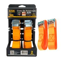 Cinta para Amarração de Carga Conjunto 2 Cintas 5m Suporta 250kg