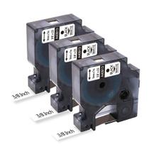 Cinta para Etiquetas Freshworld Paquete de 3 9mm x 7m Negro sobre Blanco