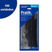 Cinta Plástica Abraçadeira Pratik Nylon Diversos Tamanhos 100 unidades