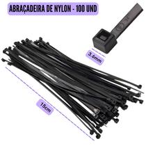 Cinta Plástica Fita Braçadeira Nylon 15cm, 20cm ou 30cm - 100 und
