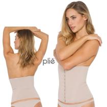 Cinta Plié Feminina Modeladora E Redutora Com 8 Barbatanas De Alta Compressão Linha Control