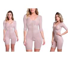 Cinta Pós Cirúrgica Operatório Abdominoplastia Lipoaspiração Abdômen Flancos Culotes Pernas Braços Com Manga Alta 1641