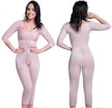 Cinta Pós Cirúrgica Operatório Abdominoplastia Lipoaspiração Abdômen Flancos Culotes Pernas Braços Com Manga Alta 1642