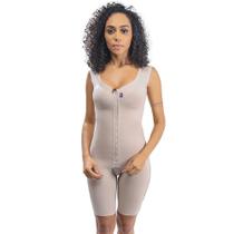 Cinta Pós Cirúrgica Short Com Alça Regata E Fecho Frontal Corpo Belo