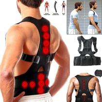 Cinta Postural Magnética Unissex Suporte para Alívio de Dor Lombar e Alinhamento de Coluna Cervical