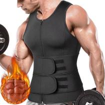 Cinta Regata Masculina Alta Compressão Postural Slim Barriga XXL Preto