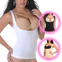 Cinta Regata Modeladora Camiseta Feminina Branco Tamanho P