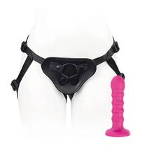 Cinta Strap On ajustável com plug escalonado pink 13x3cm Cinta Strap On ajustável com plug escalonado pink 13x3cm