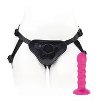 Cinta Strap On ajustável com plug escalonado pink 13x3cm Cinta Strap On ajustável com plug escalonado pink 13x3cm