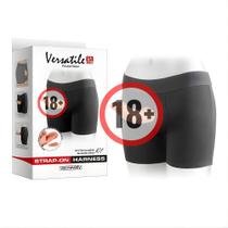 Cinta Strap-on com Prótese 19cm Vertebrada P ao GG compatível Packer Formato de Cueca VSCN VELTY