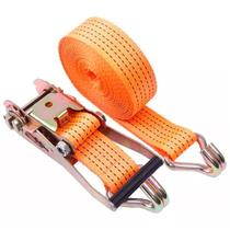 Cinta Tensor Laranja Amarração Carca Catraca Alça 10m 50mm