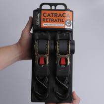 Cintas Conjunto Retrátil Mave 800KG 25mm 2MT Preto Fixação Segura e Alta Resistência