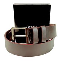 Cinto 100% Couro Fasolo Largo Fivela Especial