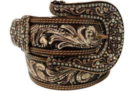 Cinto 363 Feminino Strass - Couro - PAUL WESTERN Ref:000042