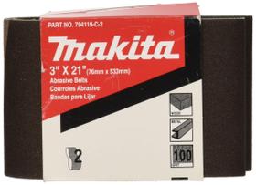 Cinto abrasivo Makita 794119-F-2 No 40, pacote com 2 unidades de 3 x 21 polegadas Cinto abrasivo Makita 794119-F-2 No 40, pacote com 2 unidades de 3 x 21 polegadas