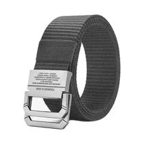 Cinto Ajustável Masculino Com Fivela De Liga De Alumínio Em Tecido De Nylon Para Jeans, Casual E