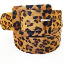 Cinto animal print couro