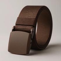 Cinto Antialergico Marrom Fivela De Engate Rapido Plastico Cor Tamanho 125 Nailon