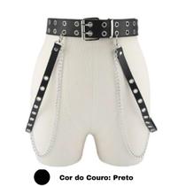 Cinto Arreio em Couro Preto Fetiche Com Correntes Harness Cinto Arreio em Couro Preto Fetiche Com Correntes Harness