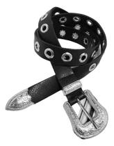 Cinto Básico De Ilhos Metal Punk Rock Plus Size Com 1,40cm