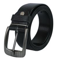 Cinto Belt Largo Masculino Social Couro Preto 3,5Cm M G GG