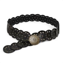 Cinto Boho Chic Feminino Estilo Ocidental Redondo Western Fivela Ouro Velho Moderno Tendencia Festa Cinto Boho Chic Feminino Estilo Ocidental Redondo Western Fivela Ouro Velho Moderno Tendencia Festa
